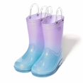 thumbnail image 6 of Kids Glitter Rain Boots Rainbow Portable Toddler Girls Boys Shoes Lightweight, 6 of 7