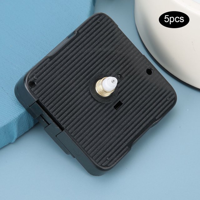 Quartz Movement Wall Clock Movement 5pcs Electric Wall Clock 6262 Quartz Scan Movement DIY Wall Clock Replacement Accessory (Black Cover