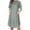 Green, variant on Maternity Maxi Dress Summer Striped Print Drop Shoulder Mid-Length Dress Leisure Slim Fit Short Sleeve Ruffle Flowy Beach Dress Summer Clothes
