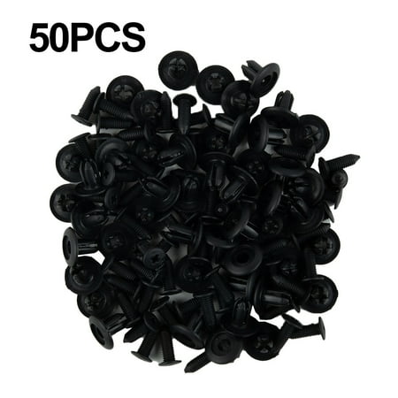 

GLFSIL 50x Nylon Front Bumper Fender Body Moulding Clips Rivet Retainer for Mazda 3 6