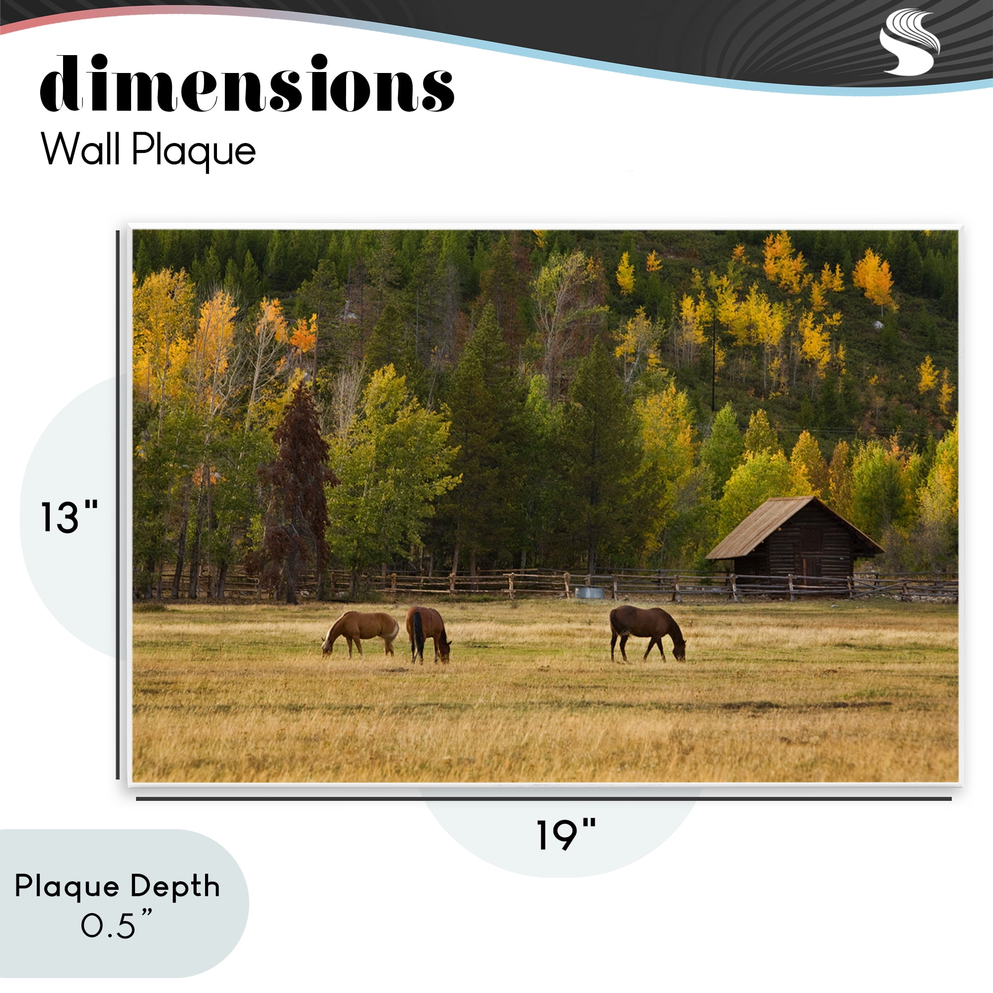 Stupell Industries Horses In Jackson Hole Wall Plaque Art, design by Scott Stulberg