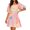 Blush Pink, variant on Women's Printed Square Neck Puff Sleeve Dress with Smocked Details Not Lined 100% Polyester Fabric Imported Casual