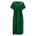thumbnail image 6 of Blmnix Tent Valentine Party Dresses for Women Sparkly Plus Size Skirt V-Neck Short Sleeve Green Slip Dress for Women,XXL, 6 of 8