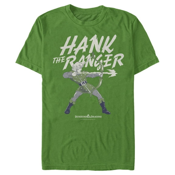 Men's Dungeons & Dragons Hank the Ranger Arrow Cartoon Graphic Tee Kelly Green Large