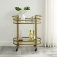 thumbnail image 2 of Crosley Bailey Steel Bar Cart - Gold, 2 of 3