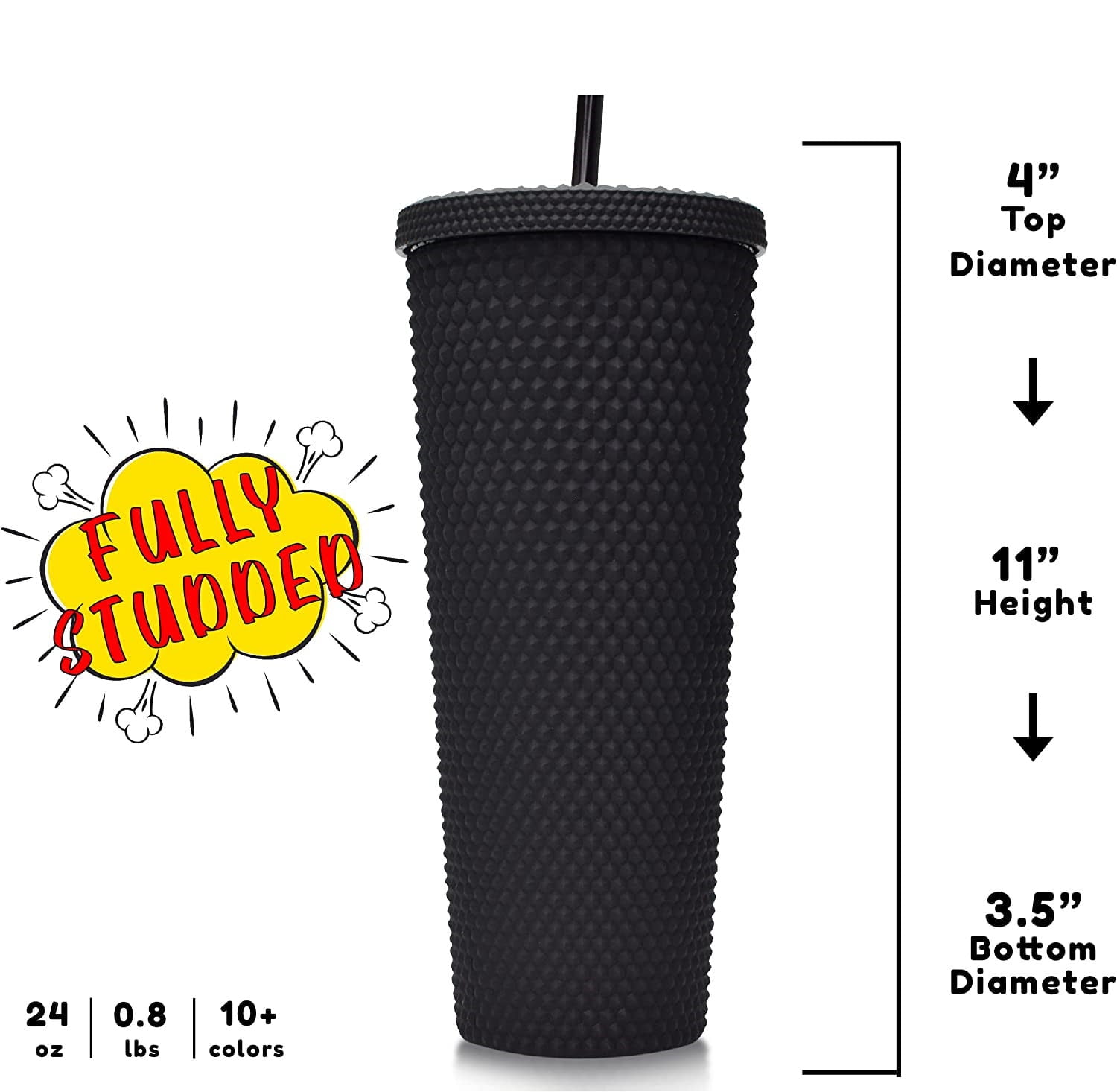 Studded Tumbler with Straw – Creative Touch Boutique