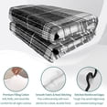 thumbnail image 4 of Quilts Queen Size, Black Buffalo Plaid Soft Comforter Bedding Set for Bed, Farmhouse Modern Checkered Lightweight Quilted Bedspread with Pillow Cover(2 Pieces) for All Season, 90x96 Inch, 4 of 9