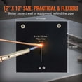 thumbnail image 4 of Manta de soldadura VEVOR, tapete de soldadura con protección termica de fibra de carbono de 12" x 12", resistente al calor hasta 1800 °F, almohadilla protectora de llama para orificios de plomería, 4 of 9