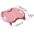 thumbnail image 4 of Pink Pink Color Four Wheeled Abdominal Muscle Sliding Disc For Home Fitness Core Strength Training With Knee Mat Portable Silent Design Durable Plastic Material For Adults, 4 of 6