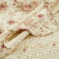 thumbnail image 3 of Greenland Home Fashions Antique Rose 100% Cotton Reversible Bedspread Set, Jumbo Size 3-Piece Queen, Ecru, 3 of 8