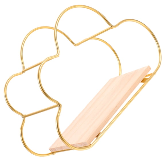 Phenofice Wall Mounted Storage Shelf Golden 1Set 11.8x7.9x7.9in Cloud Floating Decorative