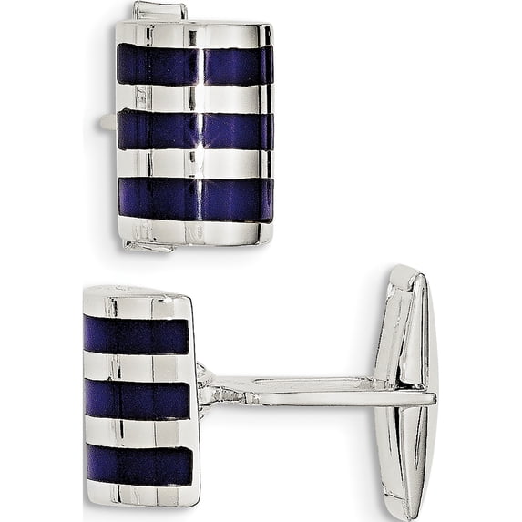 925 Sterling Silver Lapis Cuff Links