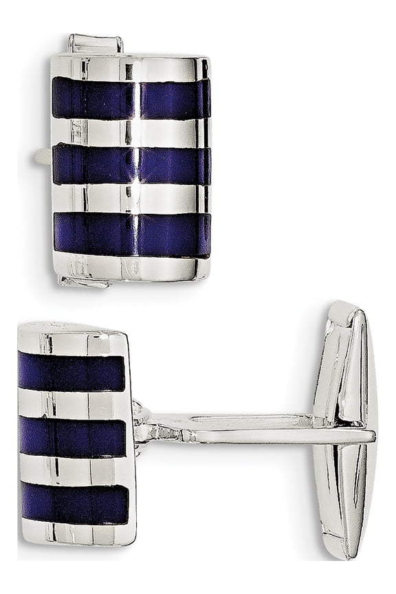 925 Sterling Silver Lapis Cuff Links