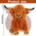 thumbnail image 3 of Simulation Highland Cow Animal Plush Doll Soft Stuffed Highland Cow Plush Toy, 3 of 5