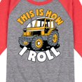 thumbnail image 3 of Instant Message - This Is How I Roll Tractor - Toddler & Youth Raglan Graphic T-Shirt, 3 of 7
