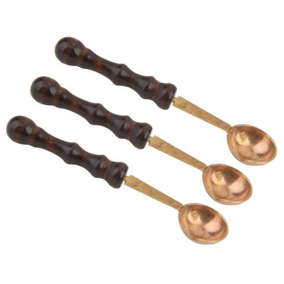 segolike Antique Sealing Spoon 3 Pieces Sealing Spoon Sealing Copper Spoon for