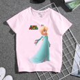thumbnail image 1 of Serie de princesas de Super Mario para mujer, regalo de verano para chica divertida y dulce, estampado de dibujos animados, informal, cuello redondo, manga corta zhangmengya  LED, 1 of 2