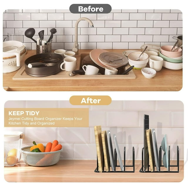 Drain Rack for Kitchen Counter Storage and Organization Multifunctional Board and Pot Cover Holder Space-Saving Sitting Top Rack for Kitchen Accessories