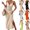 Beige, variant on Womens Swimsuit Set Button Front Design V Neck Detail Midi Dress Silhouette Sleeveless Silhouette Soft Fabric for Beach Cover Ups Orange Free Size
