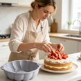 thumbnail image 5 of ZZYuan Molde Para Gelatina Grande, Shaped Silicone Cake Mold Non-Stick Baking Pan for Birthday Cheesecake Bread DIY, 10x3.5 Inch Gray, 5 of 5