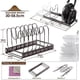 thumbnail image 2 of Rejilla para ollas con 7 compartimentos ajustables, soporte para ollas de acero inoxidable expandible, organizador de tapas para cajones de cocina para utensilios para freír, ollas, tapas, 2 of 5