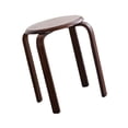 thumbnail image 5 of Fancyes Solid Wood Round Stool, Dining Table Stool, Portable Dressing Table Stool, Simple Stacking Stool, Wooden Stool for Living Room Decoration Walnut, 5 of 8