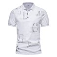 thumbnail image 1 of BOBOGOJP Polos de Mode pour Hommes Performance Extérieure Polos Tactiques Manches Courtes Évacuant l'Humidité (Blanc,m), 1 of 5