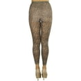 thumbnail image 2 of ToBeInStyle Womens Nylon Footless Tights Hosiery W/Leopard Cheetah Animal Print - Leopard Brown - One Size, 2 of 6