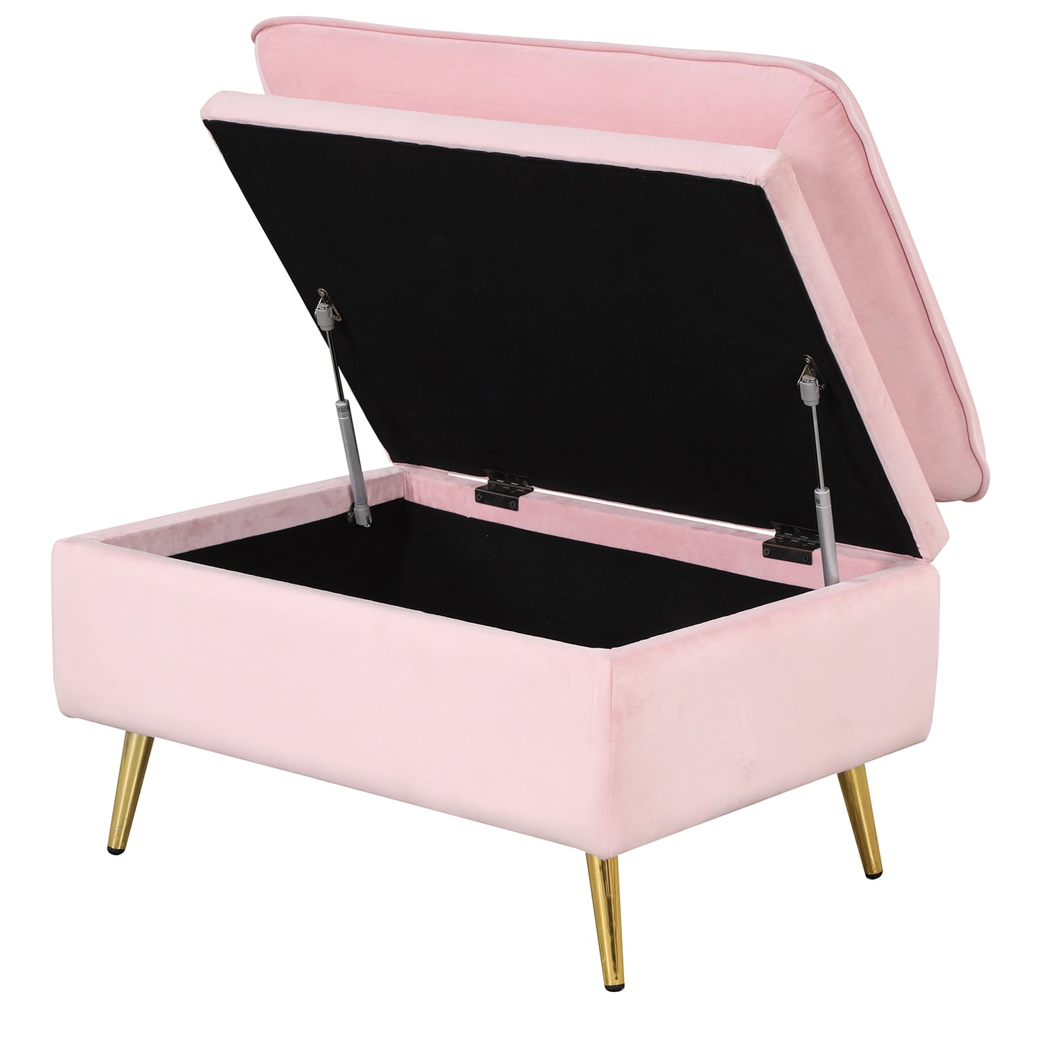 Kadyn 35.2" Modern Armchair, Single Sofa Chair with Ottoman Foot Rest and Pillow, Velvet Accent Chairs for Small Spaces Apartment Office, Pink Kadyn 35.2" Modern Armchair, Single Sofa Chair with Ottoman Foot Rest and Pillow, Velvet Accent Chairs for Small Spaces Apartment Office, Pink