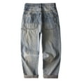 thumbnail image 2 of PEASKJP Men's Skinny Slim Fit Stretch Straight Leg Fashion Jeans Pants (Green,34), 2 of 7