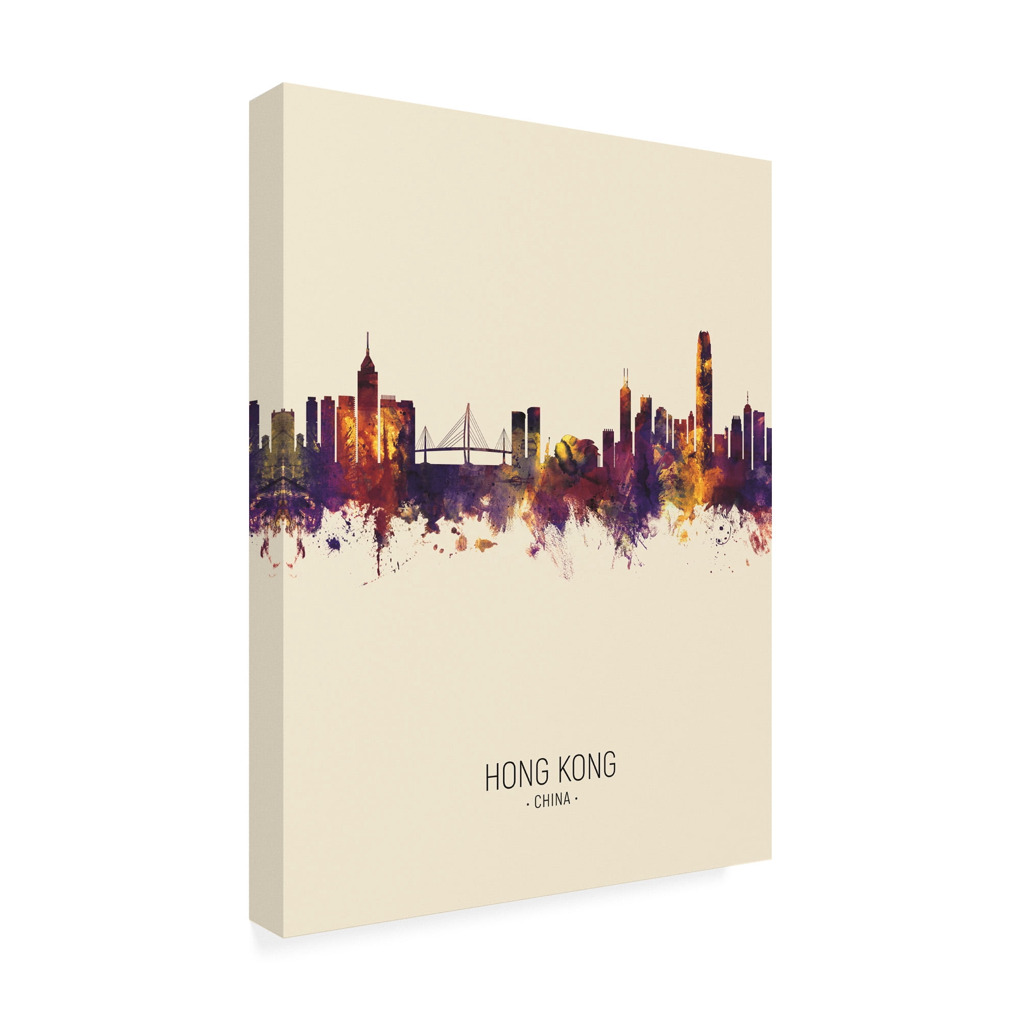 Trademark Fine Art 'Hong Kong Skyline Portrait III' Canvas Art by Michael Tompsett