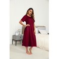 thumbnail image 6 of Ekouaer Women's House Dress with Pockets Long Nightgowns for Women House Dress Moo Moos for Women, 6 of 6