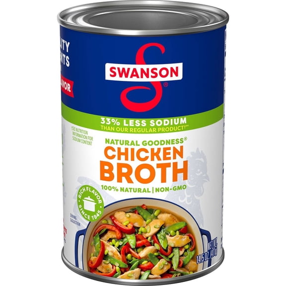 Swanson Natural Goodness Gluten Free 33% Less Sodium Chicken Broth - 14.5oz