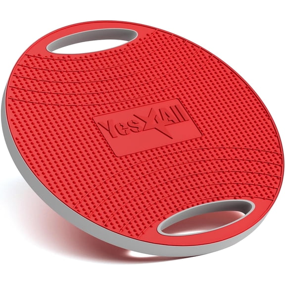 Yes4All Premium Wobble Balance Board Plastic Stability Trainer with Handles, Candy Apple