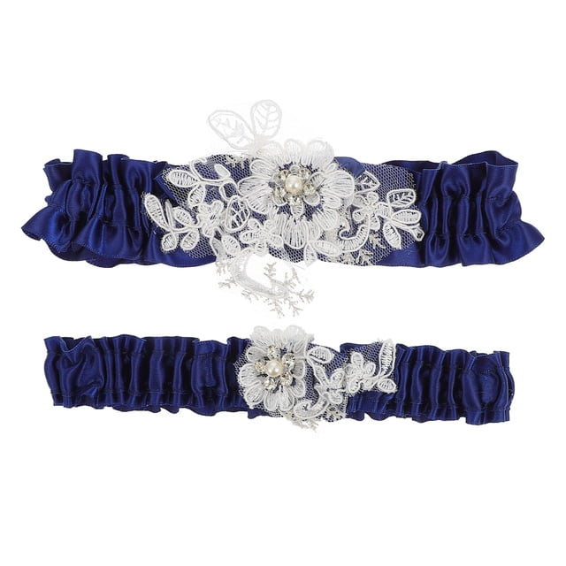Weiweiguan 2pcs Delicate Wedding Decor Garters Bride Decor Garters Bride Lace Garters