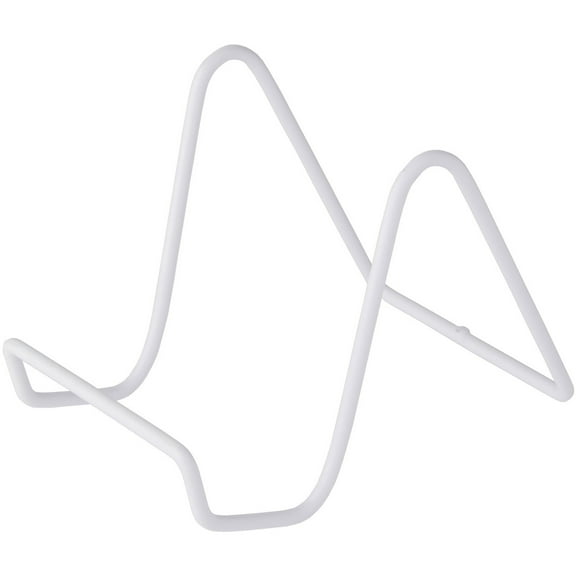 Bard's Vinyl Covered White Wire Easel Stand, 4" H x 3.5" W x 5.5" D, Pack of 3