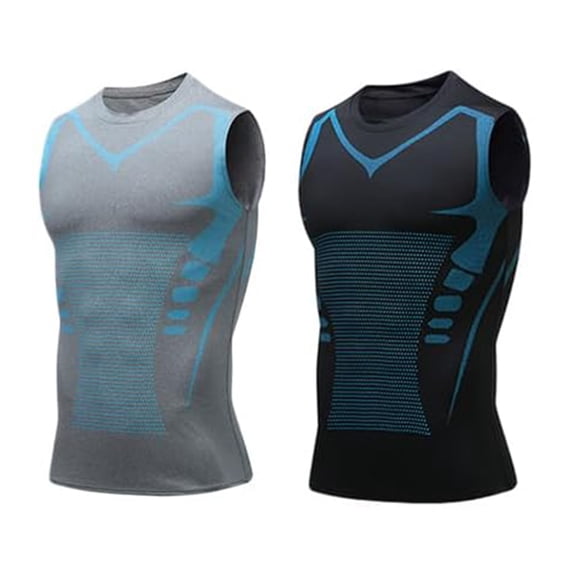 Compression Shirt Men Slimming Body Shaper Vest Crewneck Workout Shirts Tummy Control Undershirts
