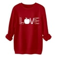 thumbnail image 6 of Wovix Loves Apple Girly Graphics Sweatshirt for Women Preppy Crewneck Long Sleeve Sweater CasuaL Loose Soft Pullover Romantic Love Print Valentine, 6 of 6