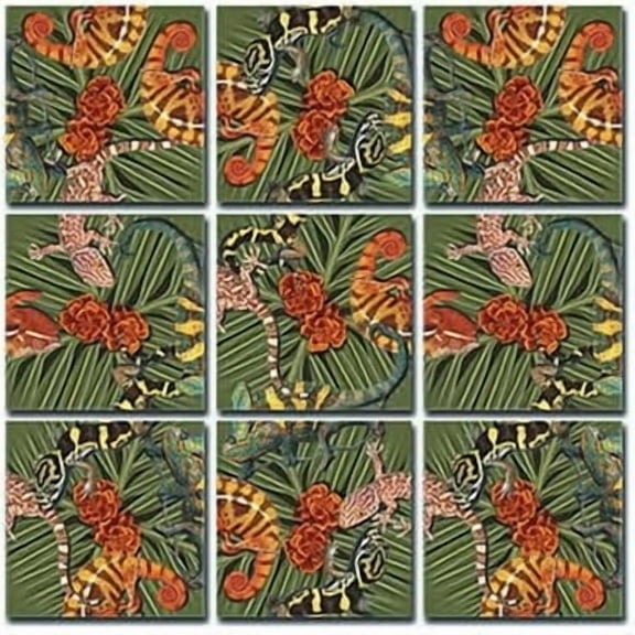 B Dazzle Lizards Scramble Squares 9 Piece Puzzle
