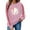 Pink, variant on ZSQDM Women's Hoodless Sweatshirt Crop Zip Up Hoodie Women Baseball Mom Sweatshirt for Women Long Sleeve Crewneck Graphic Pullover Top Softball Casual Sport Shirt Plush Crew Neck Hoodie(M)