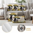 thumbnail image 6 of Cow Sunflower Pillow Covers 2 Pack Plant Farm Flower Pillowcase Waterproof Outdoor Throw Pillow Cover for Patio Garden Square Cushion 26”x26”, 6 of 9