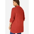 thumbnail image 3 of Woman Within Women's Plus Size Button-Front Shaker Cardigan, 3 of 6