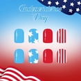 thumbnail image 6 of Kokovifyves 4th Of July Patriotic Press On Nails 24Pcs Classic Flag Style Short Fake Nails Holiday Party Nail Decor, 6 of 9