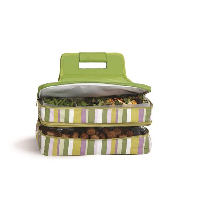 Picnic Plus PSM-721LR Entertainer Hot & Cold Food Carrier- Lime Rickey