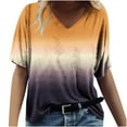 thumbnail image 1 of T-shirts Graphiques pour Femmes Mode Femmes Impression Décontractée Col en V Manches Courtes T-Shirt Ample Hauts T-Shirts à Manches Courtes pour Femmes Hauts à Manches Courtes pour Femmes T-Shirts Sois Gentille pour Femmes, 1 of 4