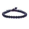 thumbnail image 2 of Amandastone Bracelet Macramé Tressé Réglable en Quartzite Tourmaline Noire 6mm Perles Rondes Chakra Reiki, 2 of 4
