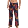 thumbnail image 2 of Kdxio Circular Stripes Print Men's Sleep Pajama Pant Lounge Pants with Pockets, 2 of 8
