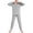 Gray, variant on Hrsba Boys and Girls Cotton Outfit set Kids Print Long Sleeve Crew Neck Top and Long Pants Homewear Set