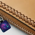 thumbnail image 3 of Neon Mermaid Beautiful Faux Leather Square Keychain, 3 of 7
