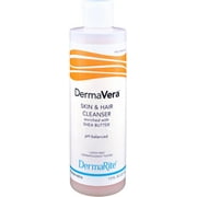 Pack of 2 DermaVera Skin and Hair Cleanser - 7.5 Oz - Enriched with Shea Butter, pH Balanced, Rich Leather, Pleasant Fragrance, with Rich Moisturizers